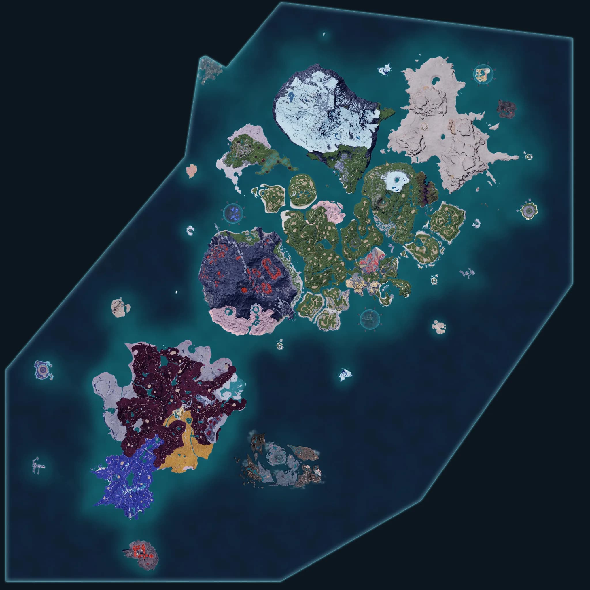 Palpagos Islands map